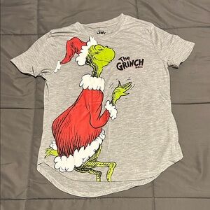 Dr. Seuss The Grinch Red and Gray Kids Tee